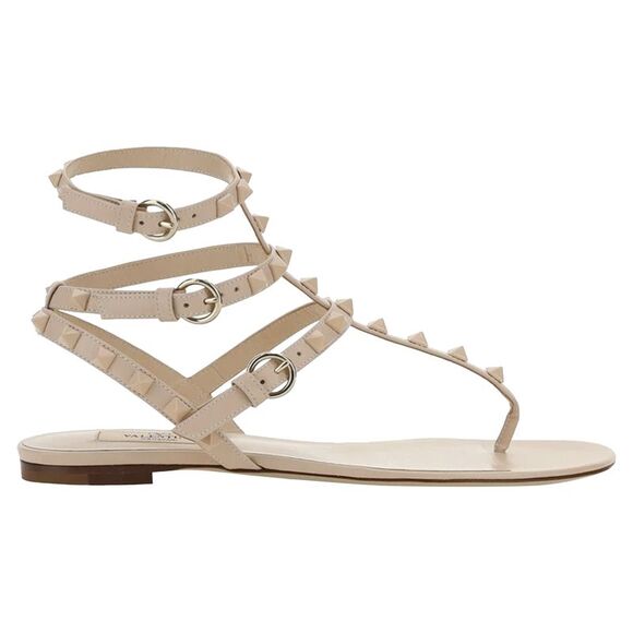 Valentino Garavani Rockstud Flip-Flop Sandals - Picture 1 of 3